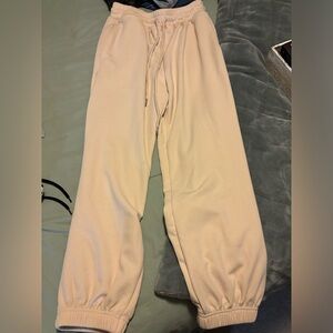 Shein| lounge pants| cream